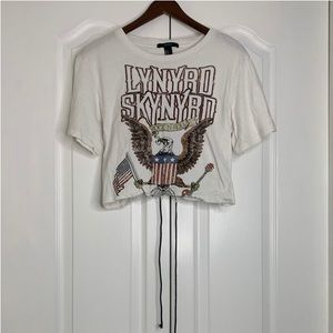 🔥LYNRD SKYNRD Crop Top with Tie Up Back🔥